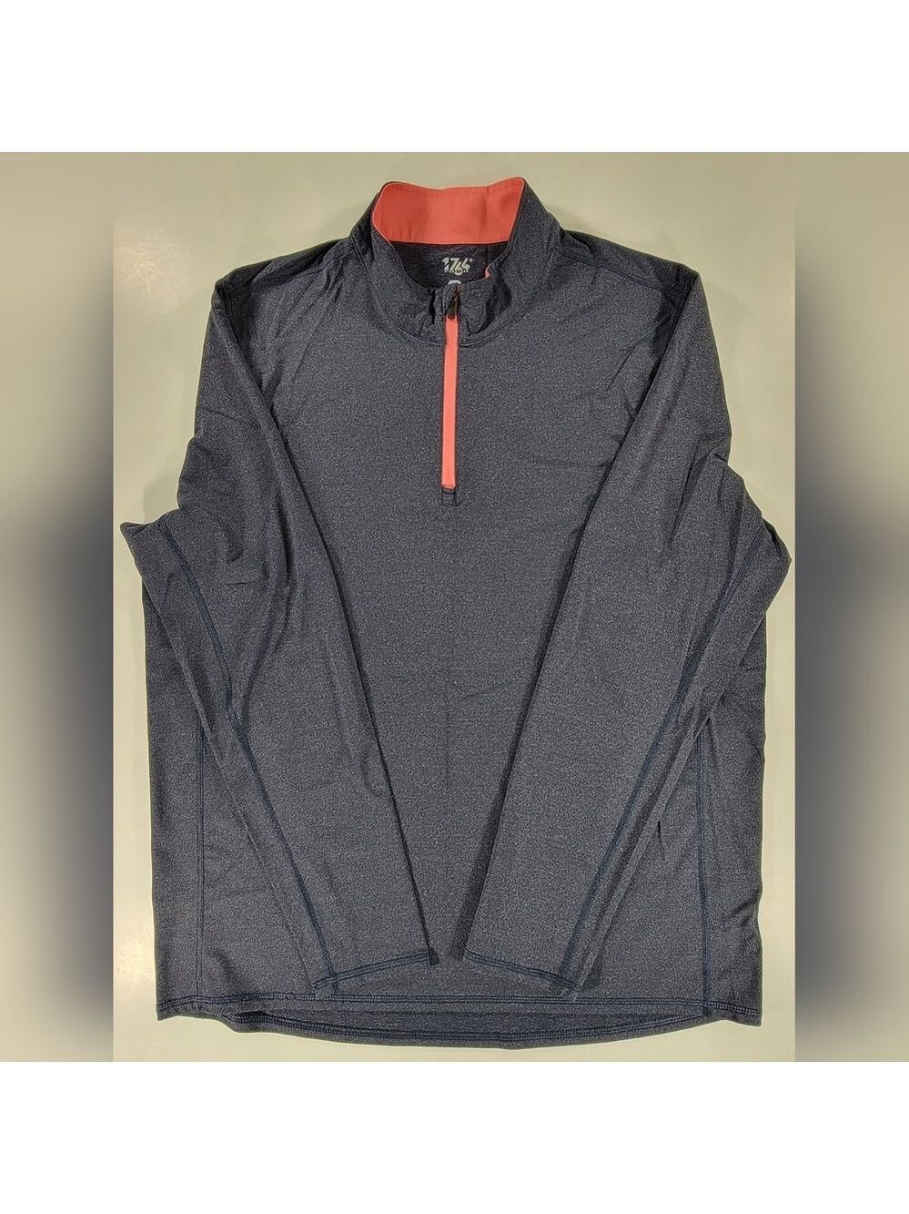 1764 Golf Mens Large 1/4 Zip Long Sleeve Activewear Stretch Pullover Blue Noah